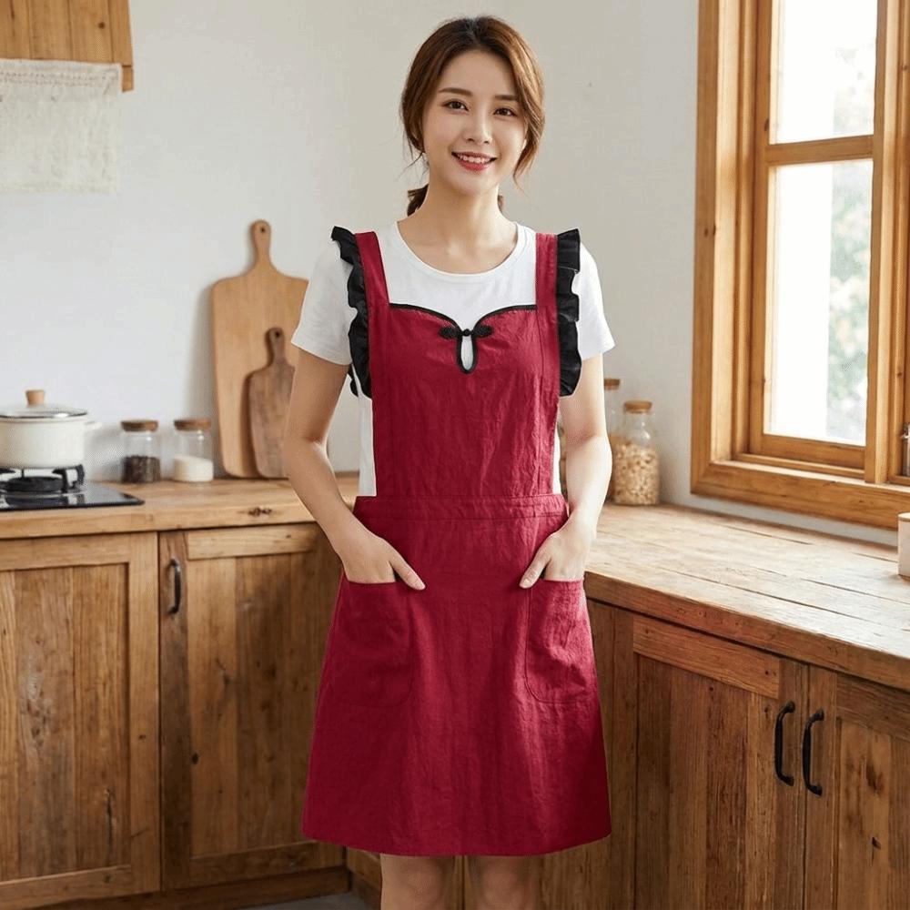 Adjustable Waterproof Apron Breathable Kitchen Apron Creative Cooking Apron  Nail Salons