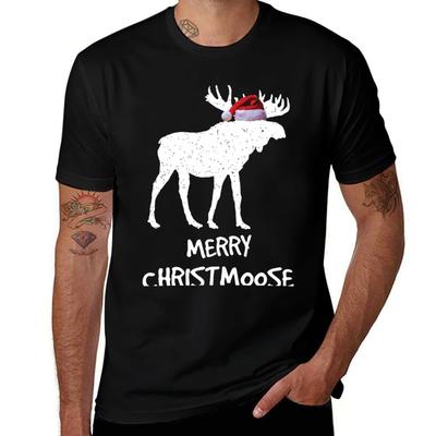Joyeux Christmoose ! J'adore les cadeaux d'orignal pour les amoureux d'orignaux PJ T-shirt T-shirt t-shirt homme coton de luxe t-shirt 100% T-shirt