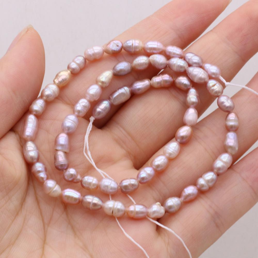 

1String, Purple Pearl 4-5mm, Fashion Women Natural Freshwater Pearl Beads for Jewelry Making DIY Crafts, Luxury Bulk Gifts 36cm 1String/4-5mm-36cm фиолетовый