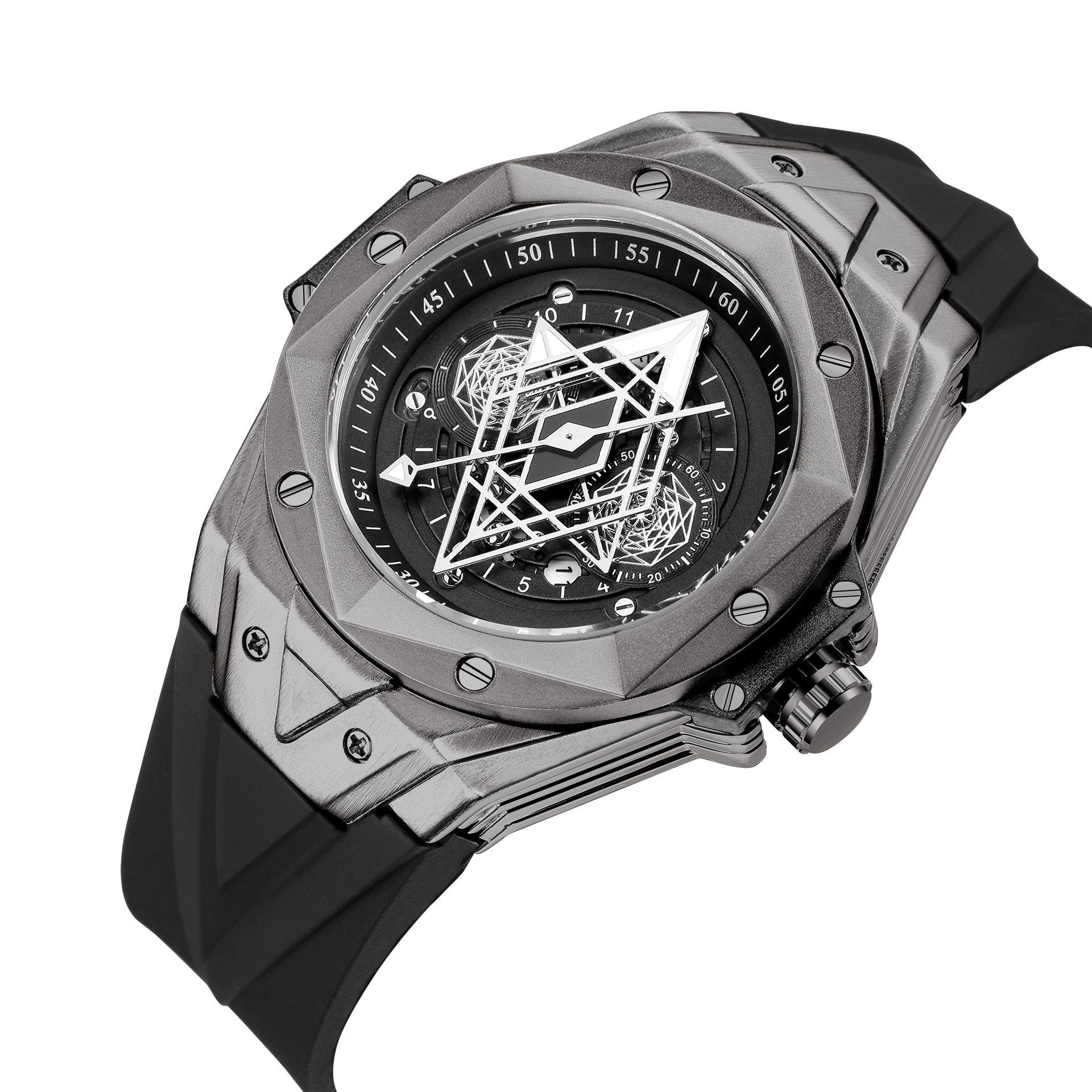 

Модные мужские часы, светящиеся часы, водонепроницаемые, силиконовые, повседневные, кварцевые часы