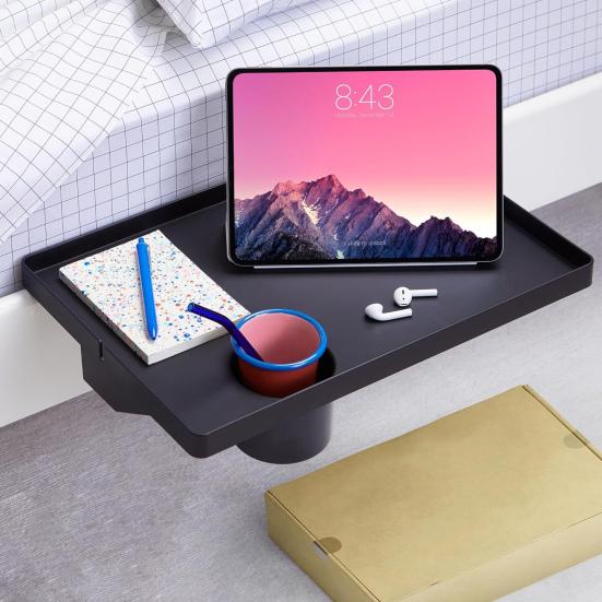 Bedside Shelf Bunk Bed Table Shelf with Cup Holder Strong Load-bearing Easy