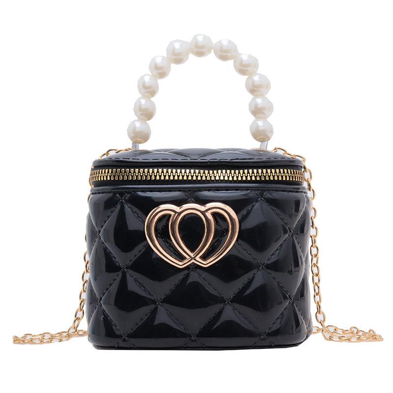 Girls Bag Fashion Pearl Handbag Children Little Girl Back Spring And Summer Jelly Cosmetic Bag