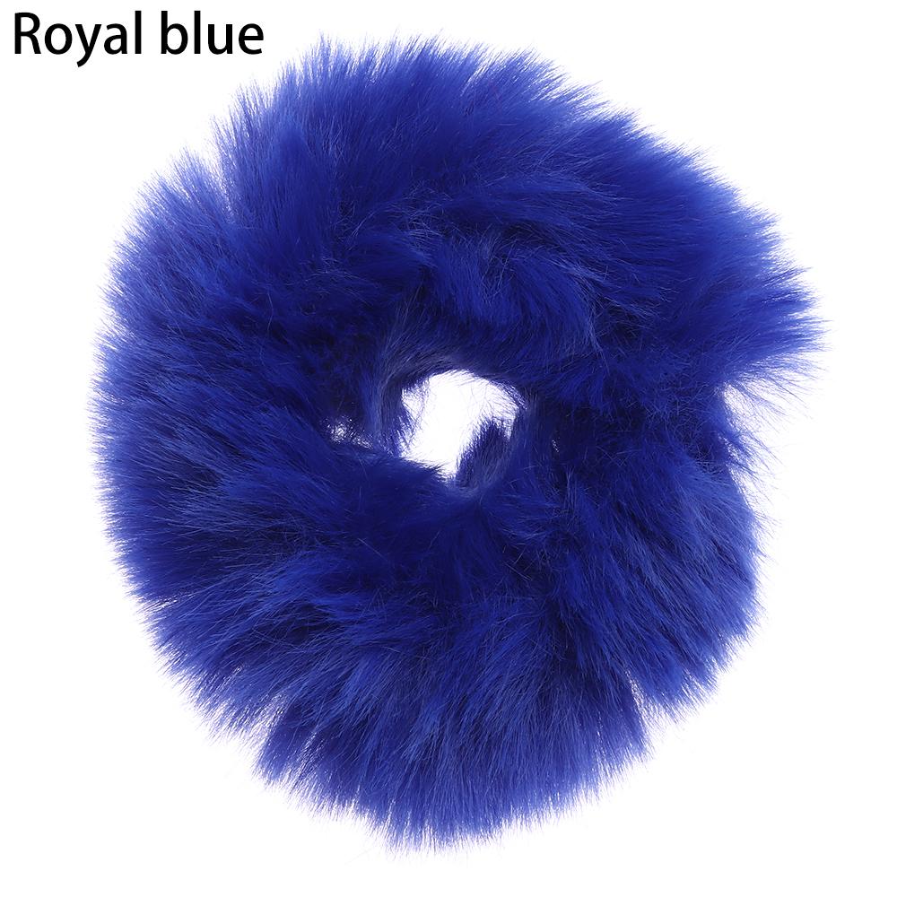Fashion Women and Girls Hair Bobbles Faux Rabbit Fur Pom Pom Hair Tie Ponytail Holders Elastic  Hair Bands Fur Hair Scrunchies