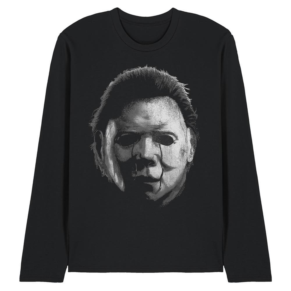 Halloween Unisex Adult Michael Myers Face Long-Sleeved T-Shirt