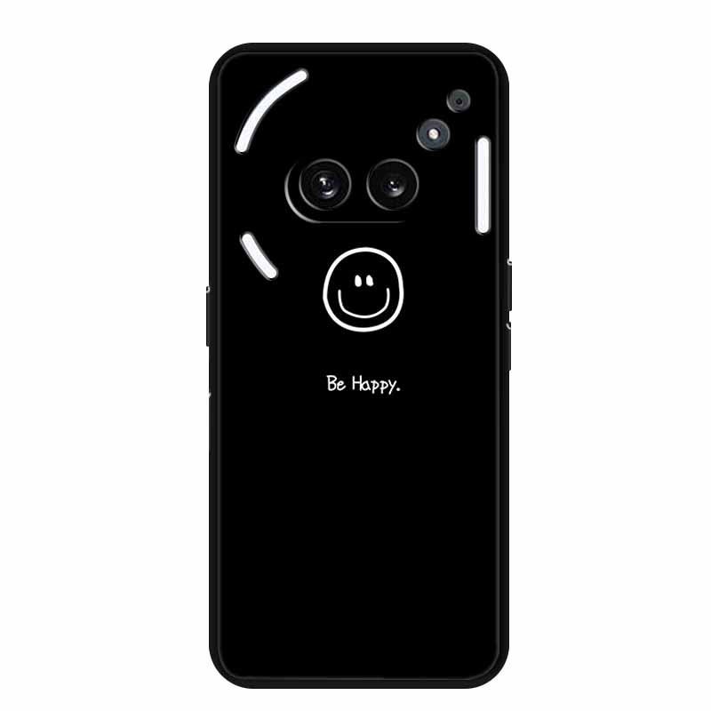 Nothing Phone 2A Luminous Hole TPU Soft Black Case with Simple Line Design