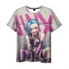 Popular Arcane League Jinx T Shirt 3D Printed Anime T-shirts Summer Round Neck Short Sleeve Top Men Adult Shirt