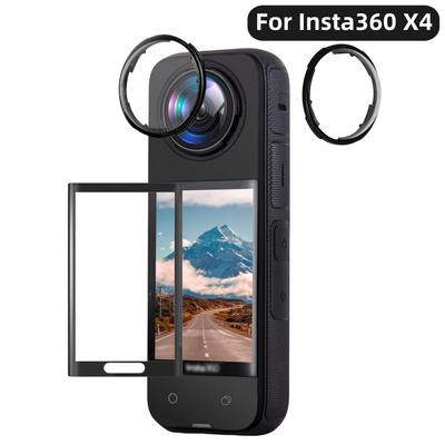 Do Insta360 X4 Podwójne osłony obiektywu Osłona ekranu Obrotowa zdejmowana osłona obiektywu Ochrona ekranu Szkło hartowane Kamera akcji HD