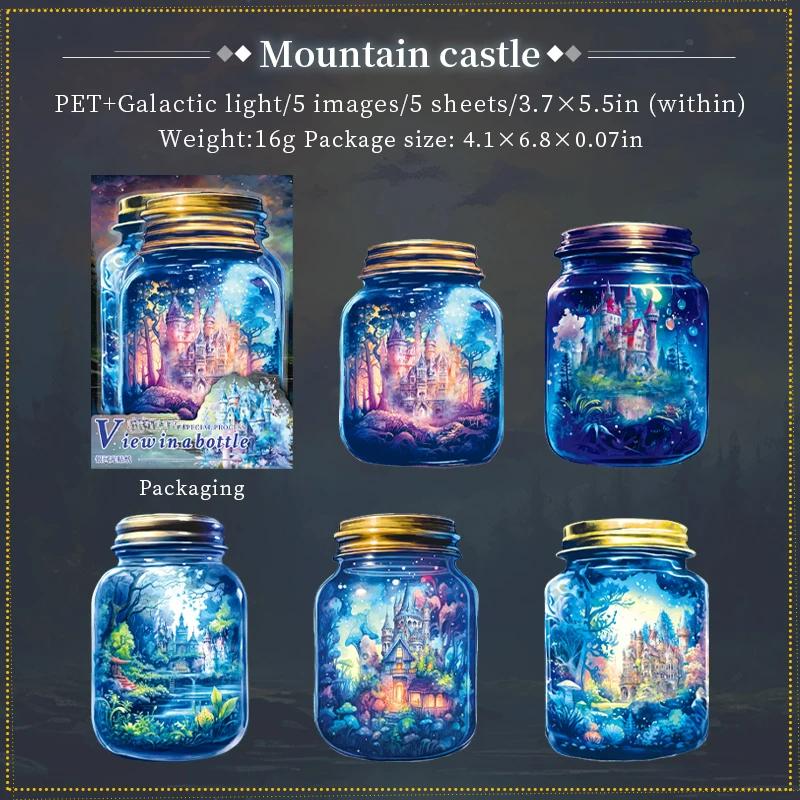 

5 шт./упак. Декорации в бутылке Винтажные наклейки из ПЭТ Декор DIY Материалы для скрапбукинга Художественный коллаж Канцелярские принадлежности Эстетика Наклейки