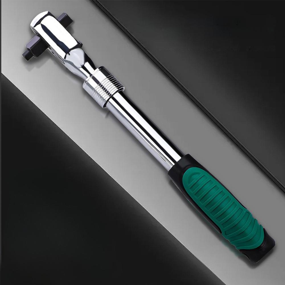 72 Tooth Ratchet Adjustable Head Wrench Quick Release Button Telescopic Adjustment Forward And Reverse Steering