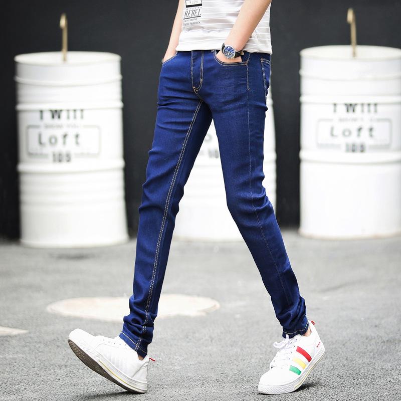 Pánské džíny slim fit ve stylu Korean - Podzim/Jaro Jednobarevné