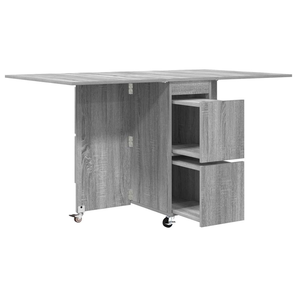 Dining Table Set 2 pcs 140 x 80 x 77 cm Particleboard Sonoma Grey