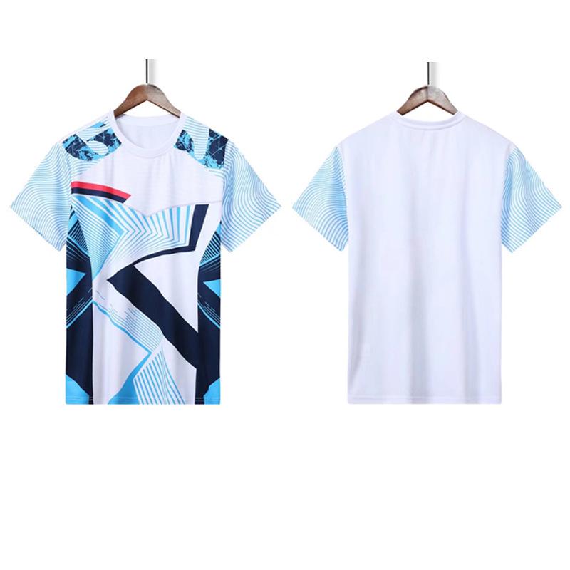 Unisex sommarplagg med korta ärmar för badminton och tennis, med anpassade tryck