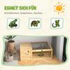 Tortoise House, Small Reptile Wooden House, with Mesh Roofs, Side Panels, for Turtles, Lizards, Geckos and Snakes