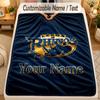 Flannel BlanketLeeds Rhinos Custom Name Text Personalized Soft Warm Throw Blanket Home Decor Gift