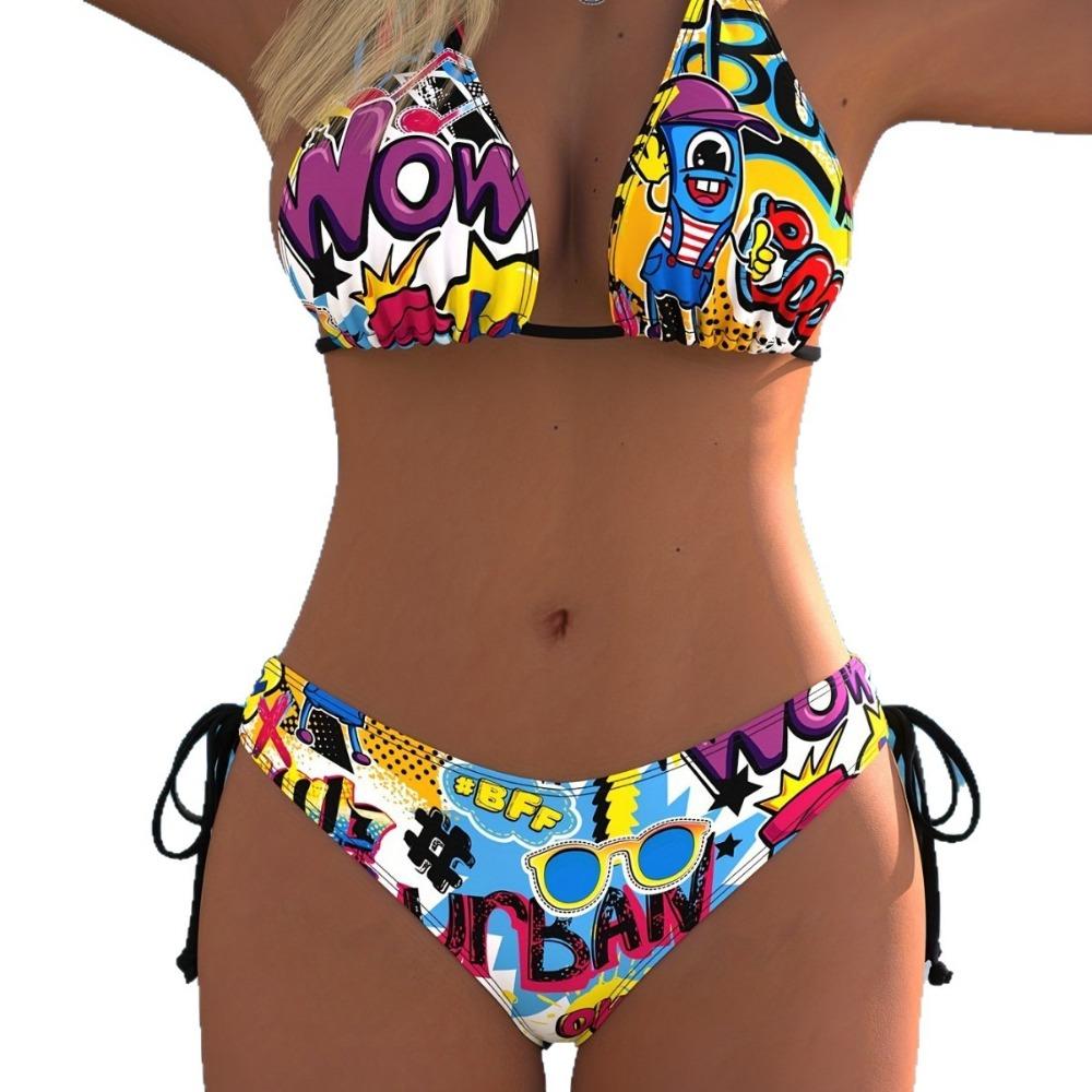 Sexy Zweiteiliges Bikini-Set, Sommer Damen Strand Badeanzug Bademode Dessous