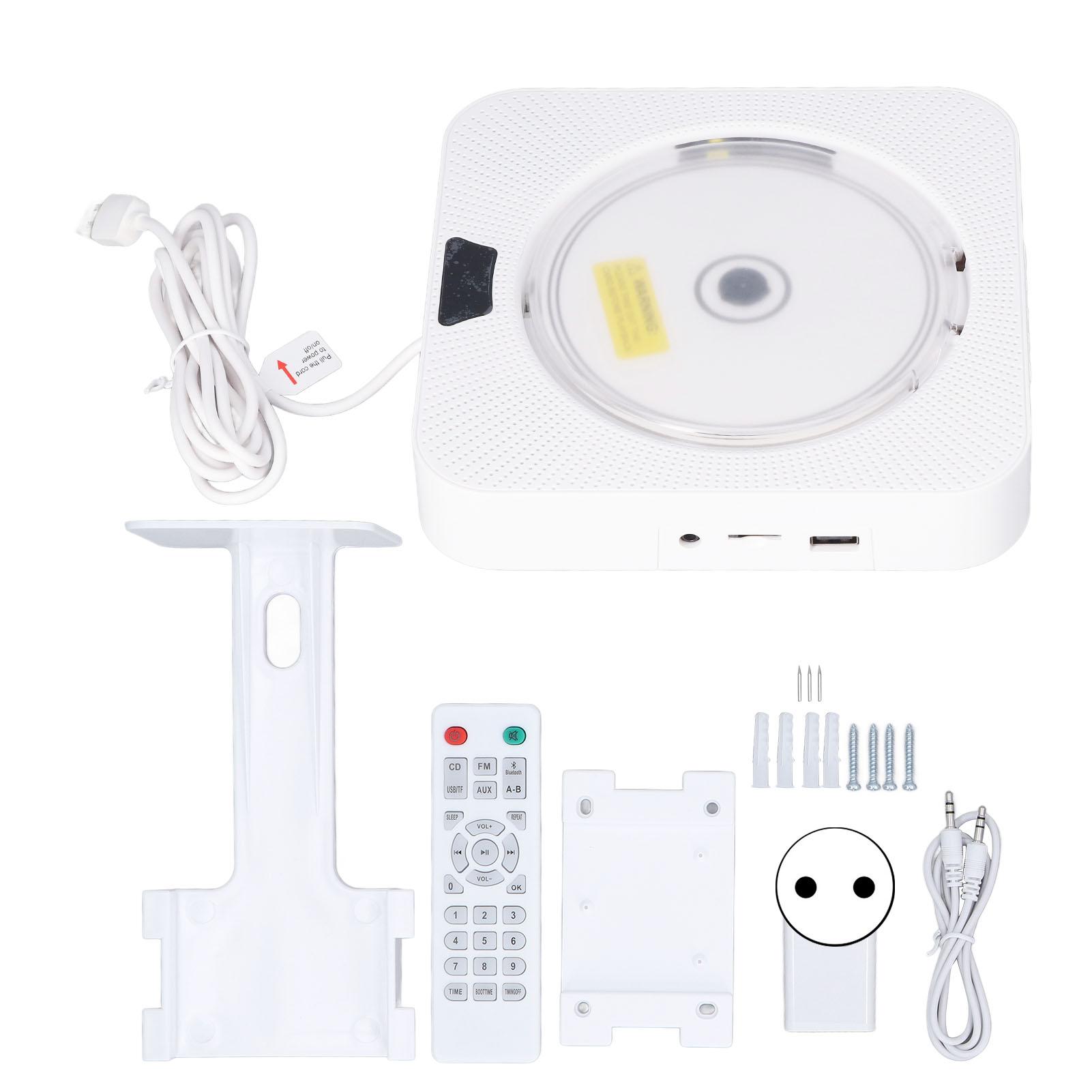 

6 в 1 CD-плеер настенный Bluetooth стерео AUX вход выход FM радио музыкальный плеер с пультом дистанционного управления
