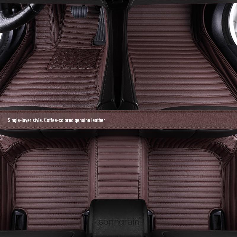 Mercedes-Benz Genuine Leather Full Surround Floor Mats for E-Class, C-Class, S-Class, G-Class, EQC, EQE, GLS, GLE 450 AMG.