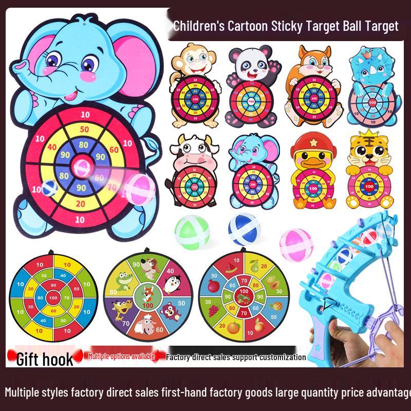 Children's Indoor/Outdoor Sticky Dartboard Set: Target Throwing Toy for Parent-Child Interaction