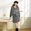 Women's Little Fragrance Style Tweed Skirt Suit