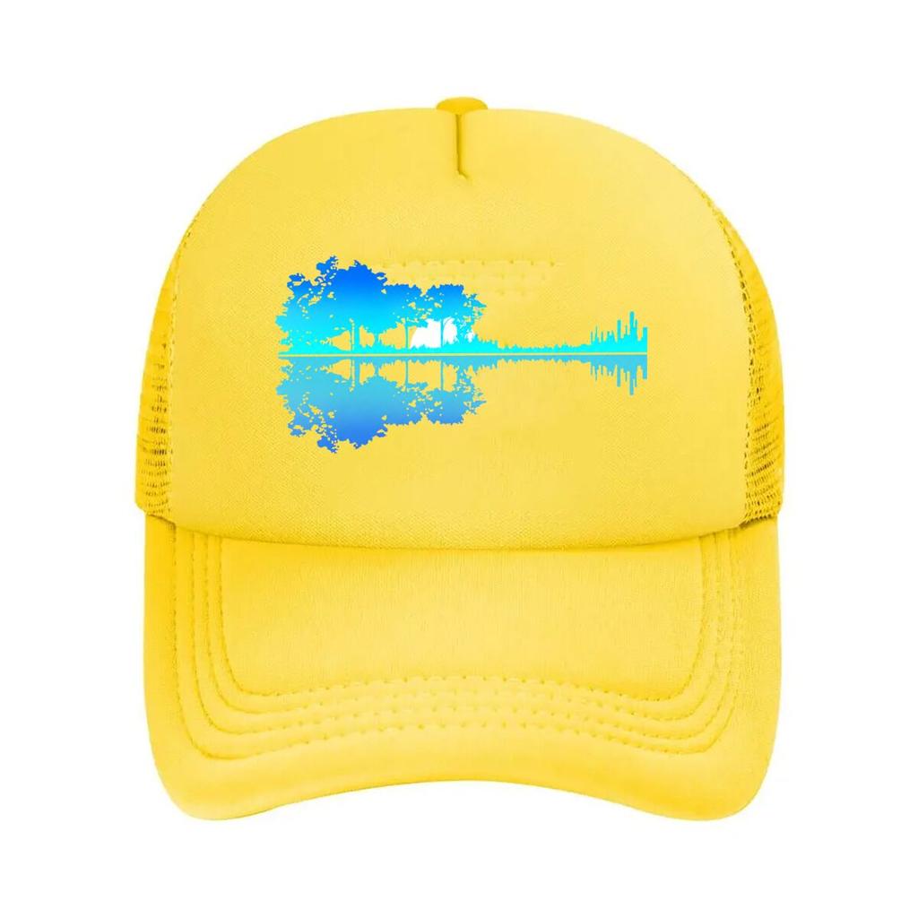 Blue Gradient Tree Mirror Art Home Decor  Mesh Baseball Cap Hip Hop