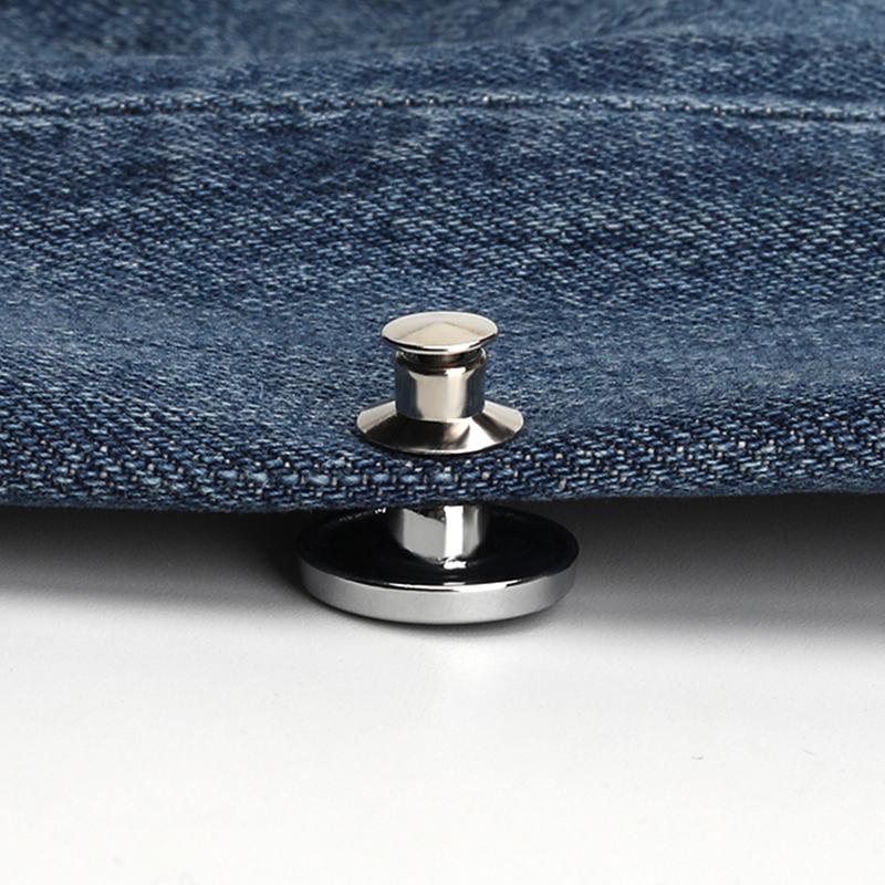 10-50 Pezzi Bottoni Staccabili per Jeans Vita Regolabile Fibbie Metalliche per Pantaloni Senza Cuciture Kit di Riparazione con Attrezzi