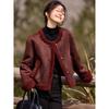 Women's Ankara Red Faux Fur Winter Coat