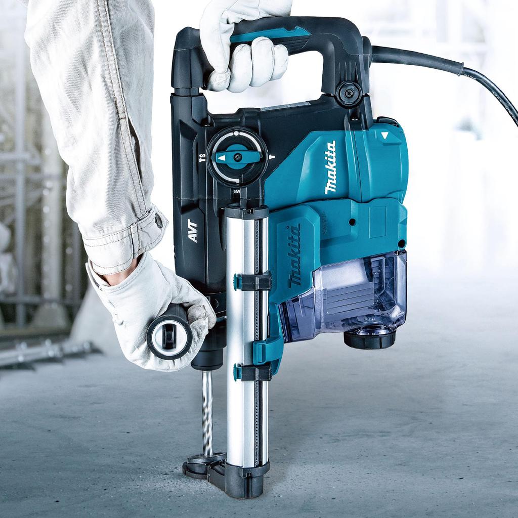Makita HR3011FCV with 30mm Hammer Drill Dust Collection System Blue