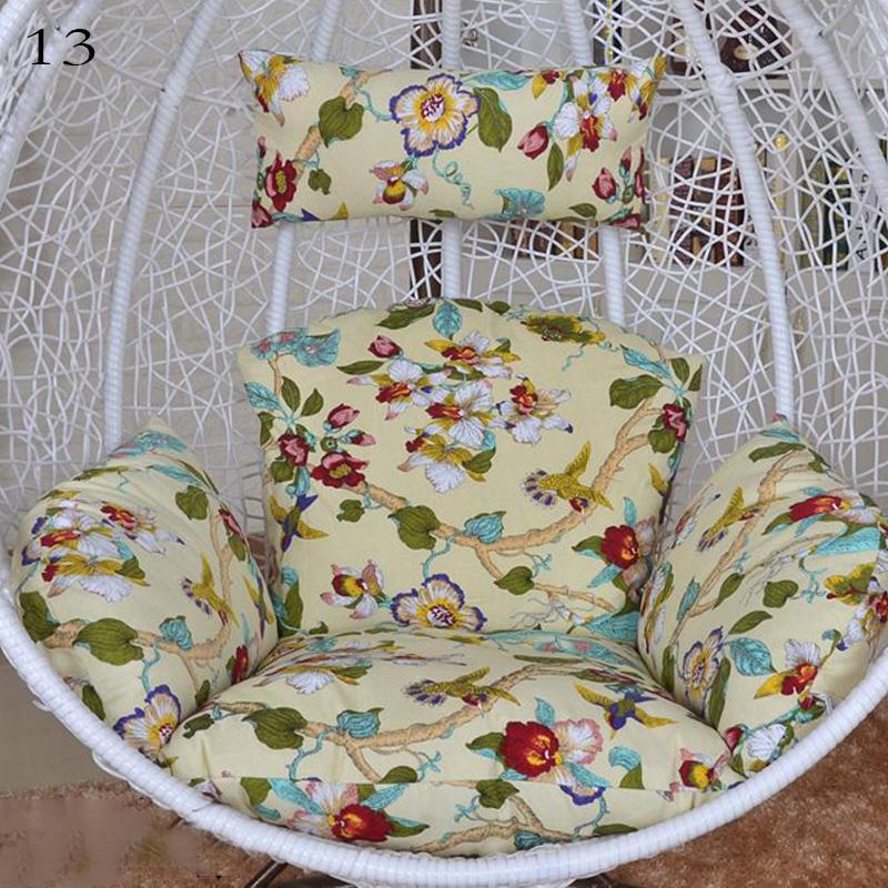 Hanging Swing Egg Chair Cushion Cover Patio Large Round Papasan Chair Pad Cover Empty (No Filling) Garden Lounger Cushion Cover