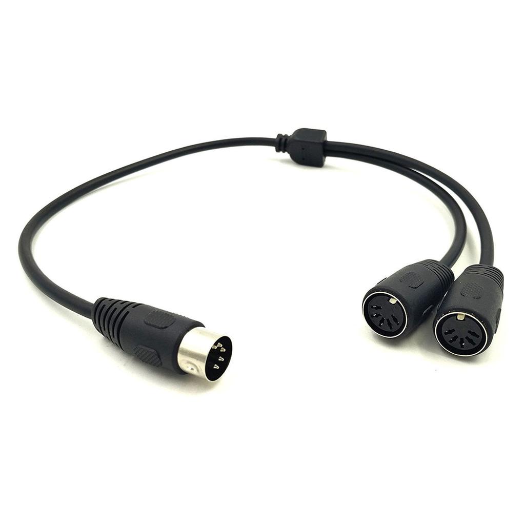 MIDI Sync Breakout Cable Male to Female DIN 5-Pin Splitter Y Adapter MIDI Cable