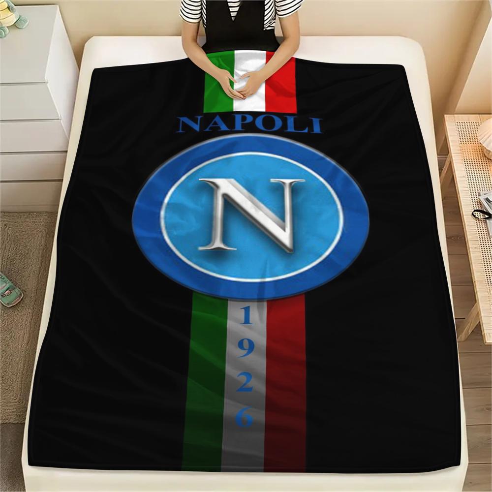 1PC Napoli Print Flannel Blanket, High quality Comfortable for All Seasons, Home Decor, Warmth and Comfort, Perfect for Christmas Gifts