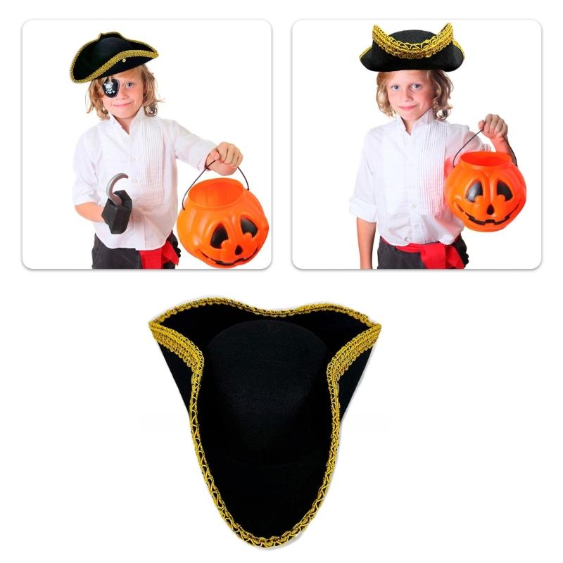 Colorful Rhinestones Pirate Hat Adjustable Unisex Caribbeans Hat Festival Hat for Adults and Teens