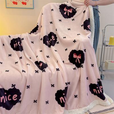 Thicken Warm Cartoon Blanket Comfortable and Skin-friendly Throw Blankets Velvet Bed Cover Cute Bedspreads for Bed Sofa Couch