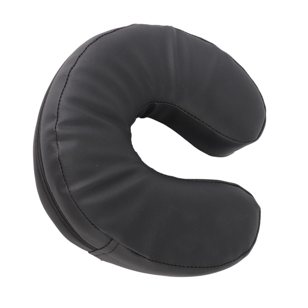 U Shaped Face Pillow Massage Face Cradle Cushion Massage Bed Pillow for Beauty Salon Black