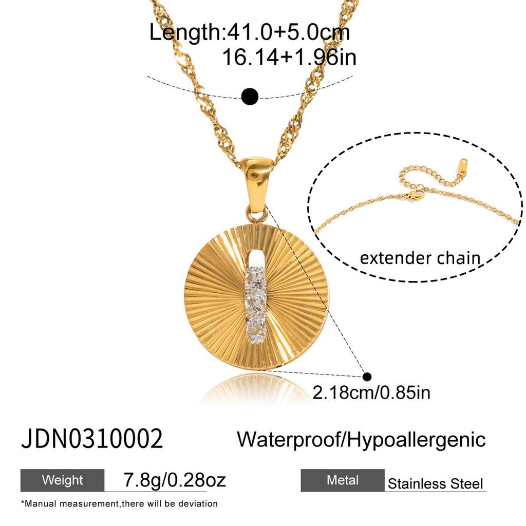 European and American Stainless Steel Movable Zircon Necklace Accessories Sweater Chain Popular Titanium Steel