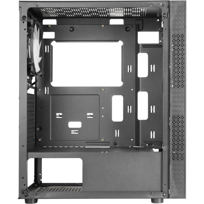 Boîtier pc moyen tour e-atx - mars gaming - mc-u3 rgb - panneau vitré - noir - taille unique
