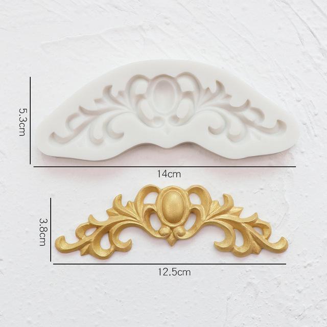 Blomsterranke Relief Silikonformer DIY Kakekant Fondant Kakedekoreringsverktøy Sugarcraft Sjokolade Leire Godteriformer
