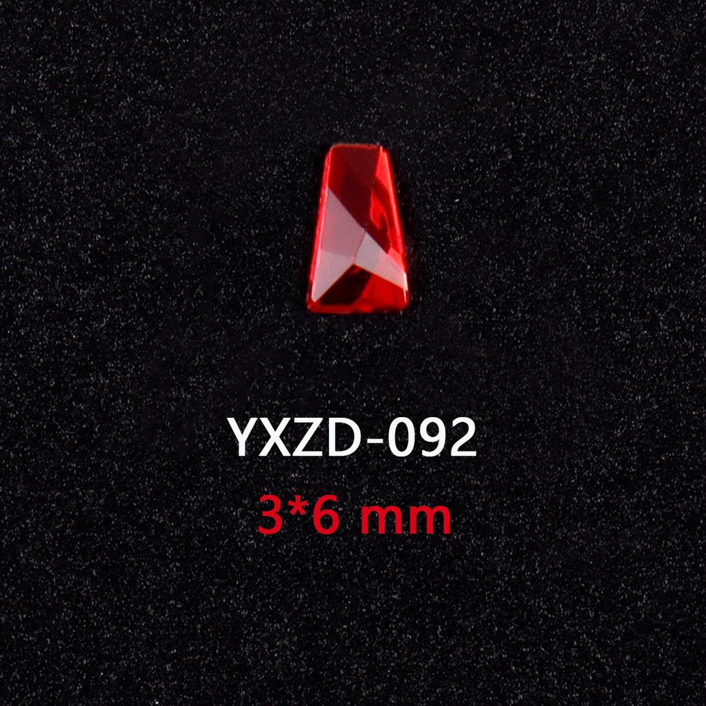 1440 Glas Diamanten mit flachem Boden, Große Rote Spezialgeformte Nagelkunst-Diamanten, DIY Trage-Nagel-Accessoires, Materialien, Spezialgeformte Diamanten