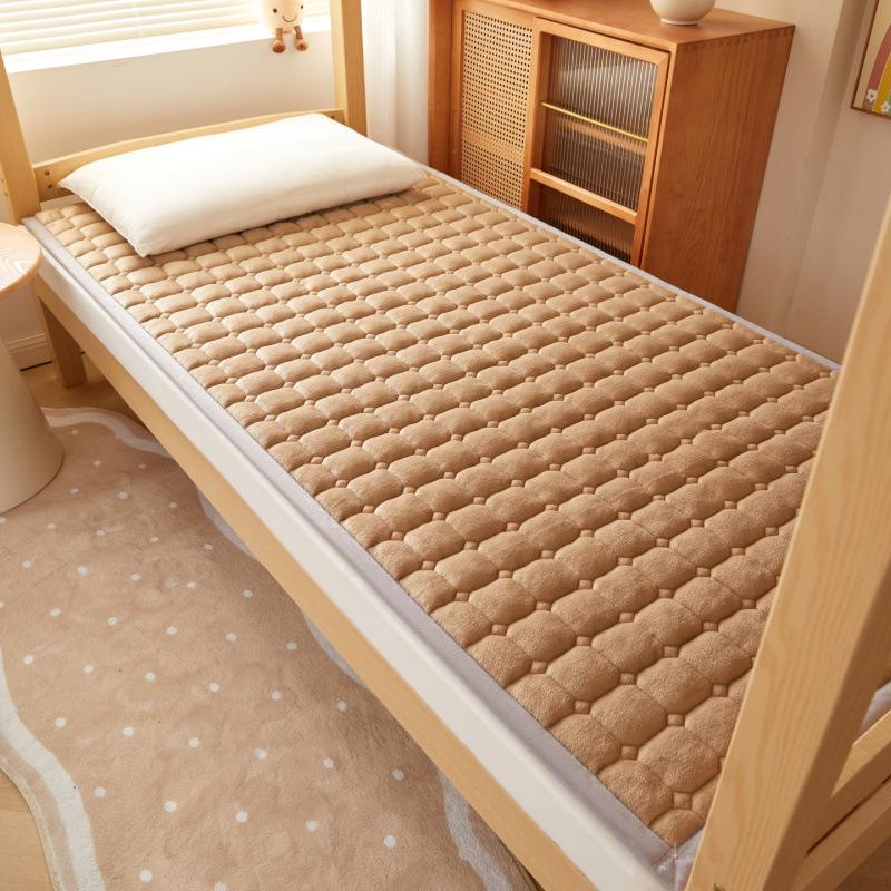 Dormitory Quilted Fleece Mattress Pad, 90×200 cm, Foldable Bunk Bed Sheet.