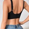Wireless Seamless V Neck Bra for Women Stretchy Soft Fabric Comfortable Support Wide Straps Non Padded Everyday Wear