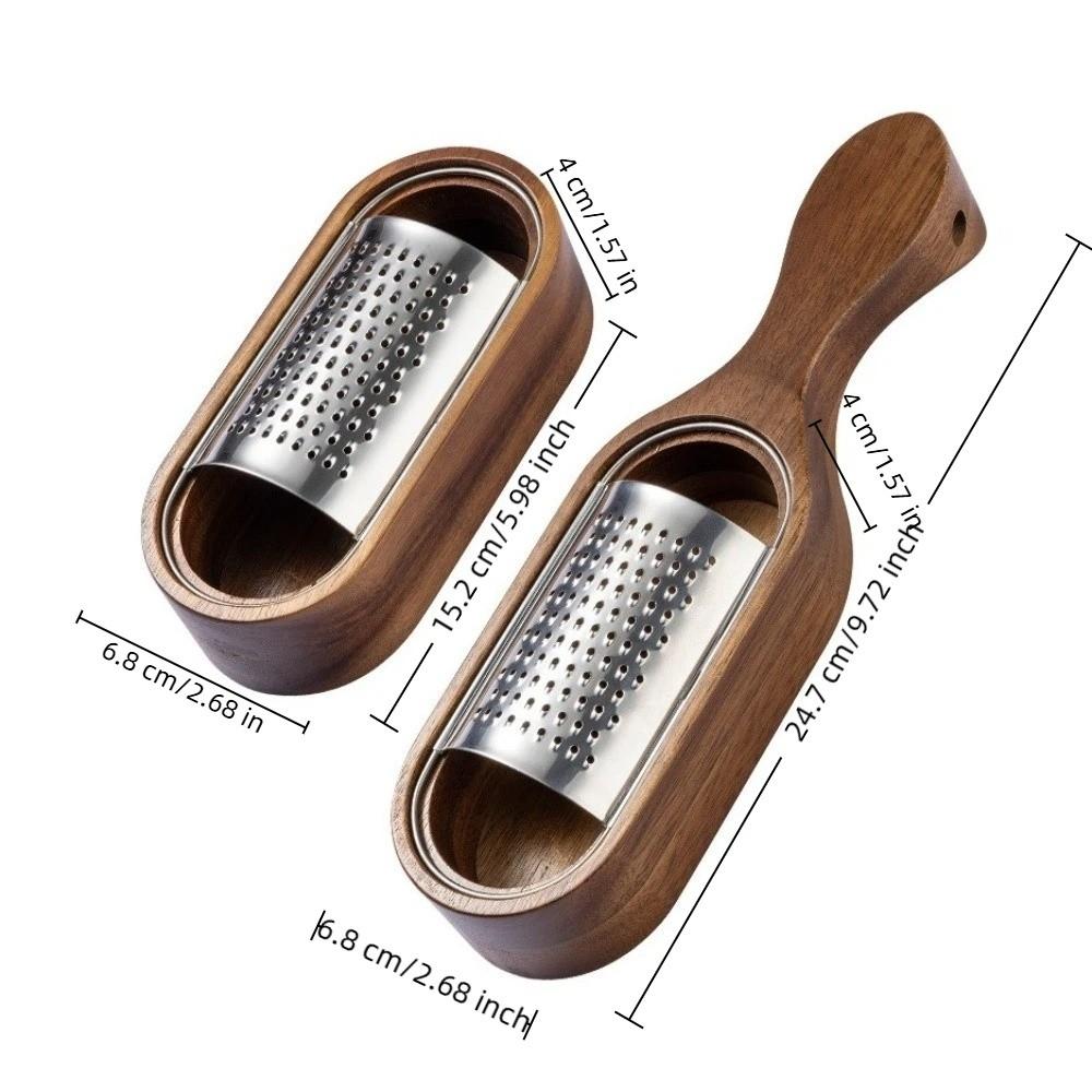 Wood Handle Chocolate Handheld Grater Stainless Steel Vegetable Shredder Cheese Grater  Grater Tool
