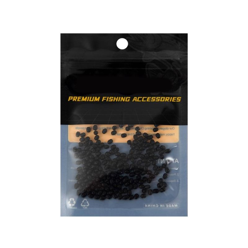 

Quick Installation Retainer Bead for Lures Attachments Fishing Hook Lures Keeper Silicone Baits Stopper Bead Fishing Tackle чорний