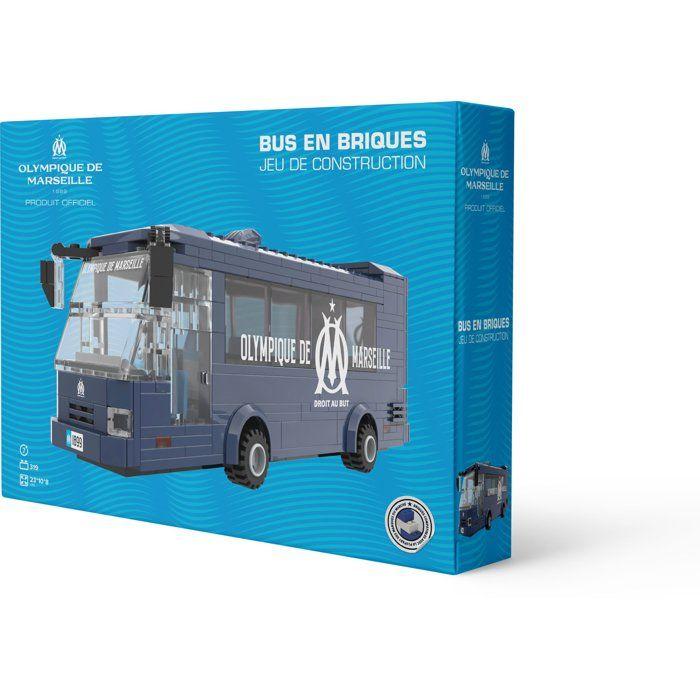 MEGABLEU - Jeu de construction - Bus en briques - Olympique de Marseille - 319 pieces - Des 8 ans