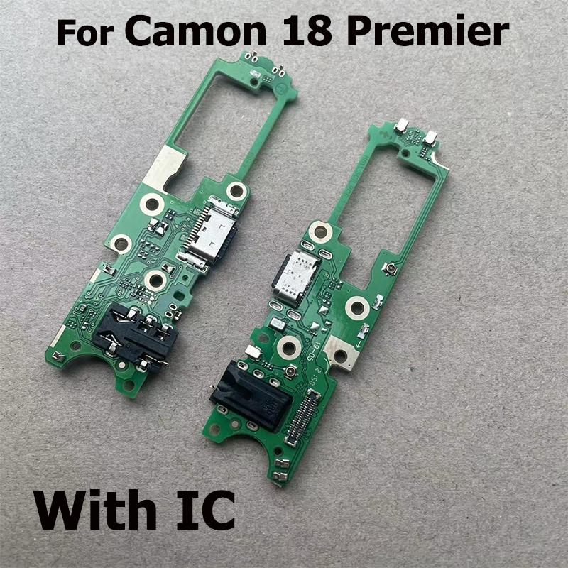 For Tecno Camon 18 USB Charging Dock Port Socket Jack Plug Connector Charge Board Flex Cable For Camon 18 18i 18T P Premier 18P