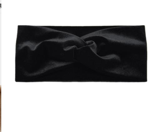 Fashion Solid Color Gold Velvet Cross Stretch Fabric Women Girl Headband Headpiece Turban Bandage Hair Accessories Headwear
