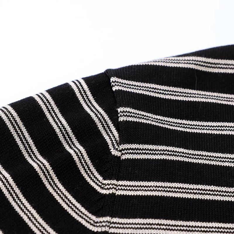 Hengyuanxiang Women's Lyocell Striped Polo Knit Top