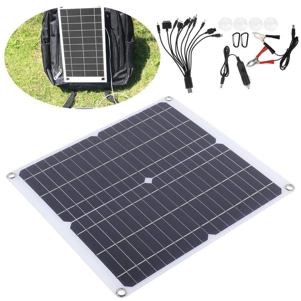 20W 18V Solar Panel Dual USB Output Outdoor Portable Mobile Phone Battery Charger