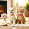 Adjustable Collar Pet Collar Bell Pendant Kitten Collar Cute Cat Neck Collar  Cats Kittens