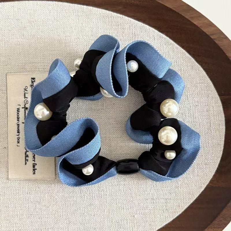 

Корейская резинка для волос с жемчужным кружевом: Высокоэластичный аксессуар для хвостика для женщин