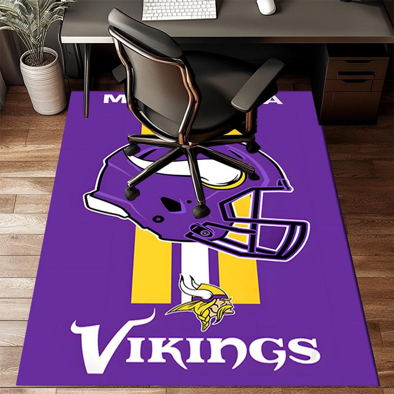 Vikings Team Spirit Rug Game Carpet, Floor Mat for Bedroom Living Room Entryway Rug, Home Decor Idea Gift for Christmas Birthday