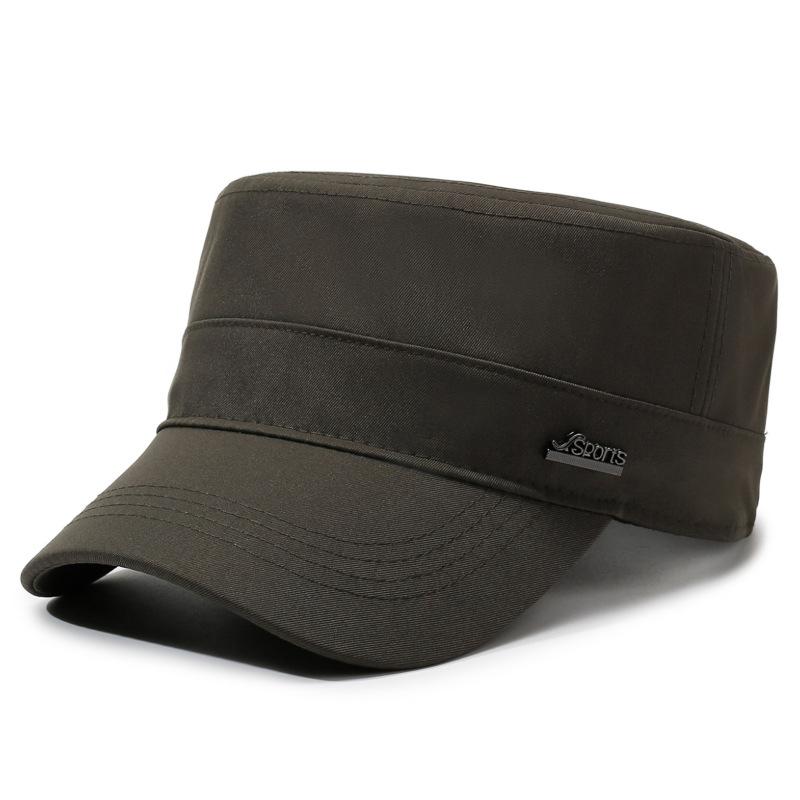 Men's Flat Top Hat Outdoor Sun Protection Hat Middle-Aged Sports Cap